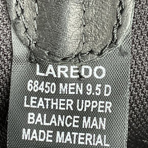 Laredo Black Cowboy Boots with Silver Stitching - Picture 6 of 16